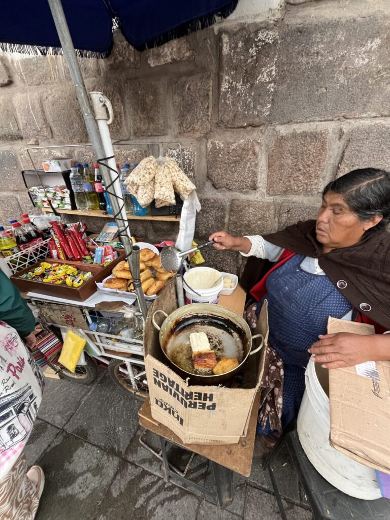A picture of street food restaurant in Cusco