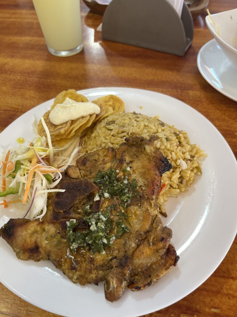 Picture of lunch at Galapags